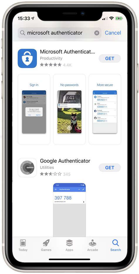 microsoft authenticator ios